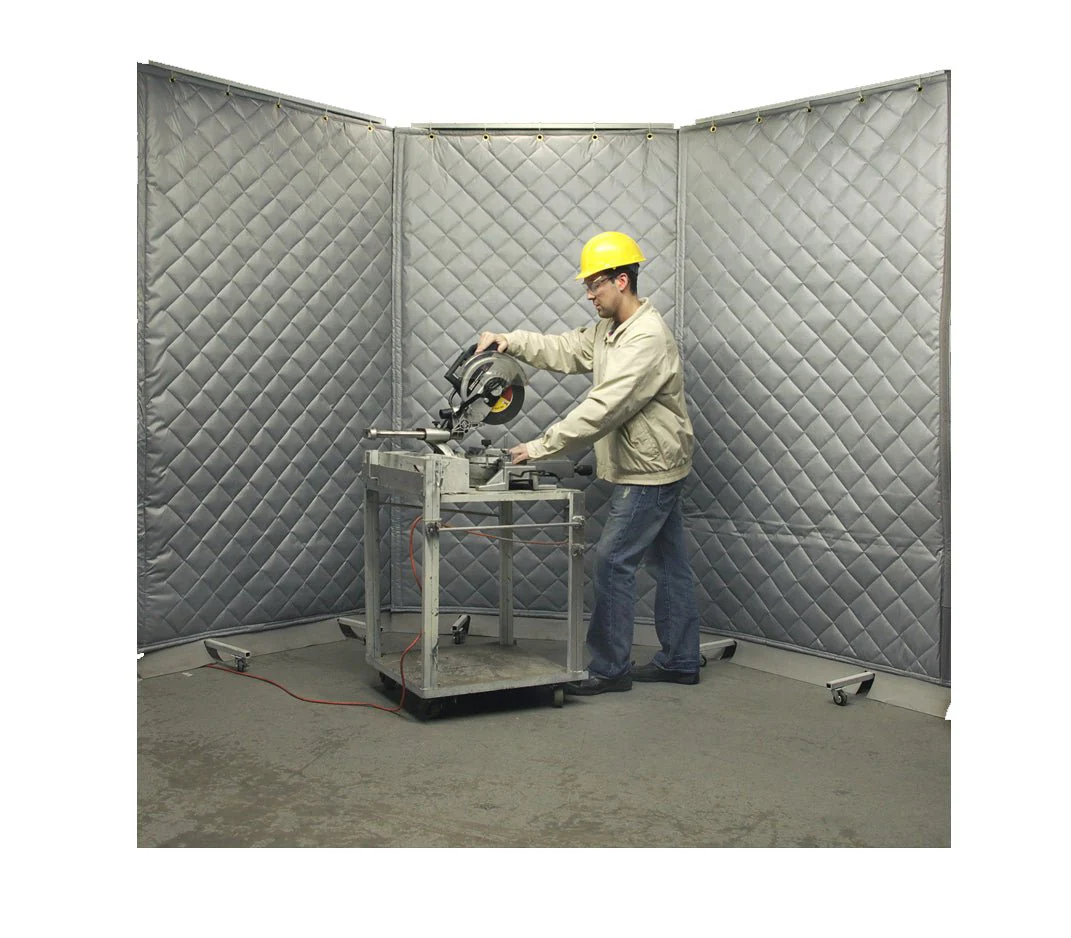 Black Industrial Sound Proof Curtains- Dual Sided MLV - Image 12