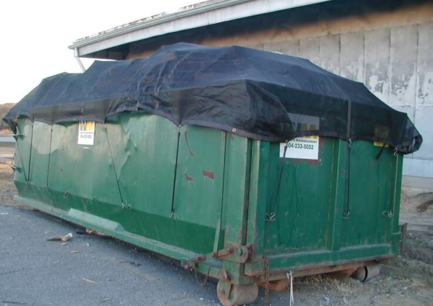 Dumpster Tarps Solid Vinyl & Mesh - Custom - Image 3