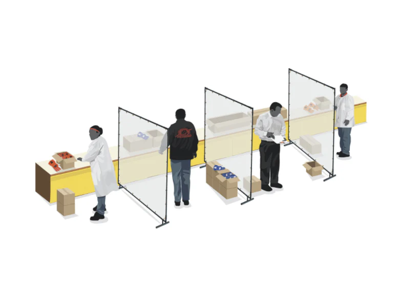 Portable Welding Screens 2-3-4 Sided - Clear Dividers - Image 5
