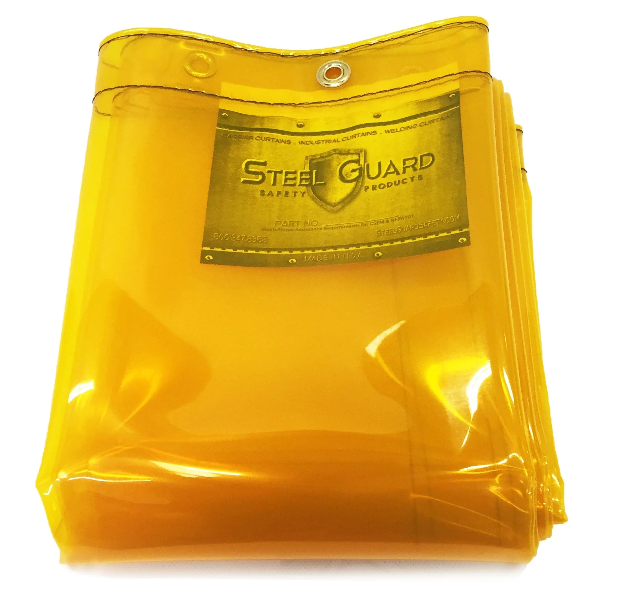 Welding Curtains, Transparent 14 Mil Yellow , See-Thru Vinyl Weld Curtains - Image 4
