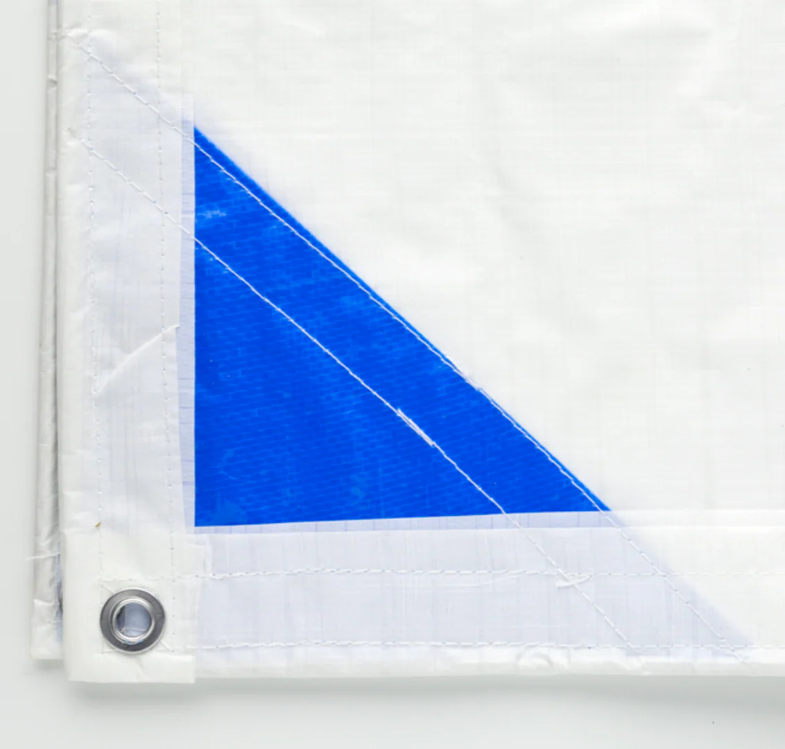White Heavy Duty Poly Tarps - Flame Retardant - Image 3